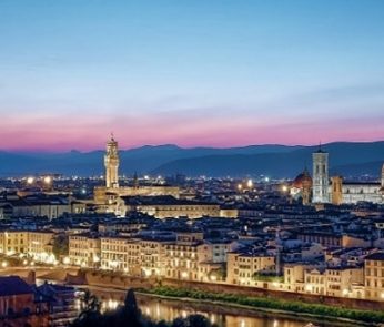 Panorama di Firenze di notte