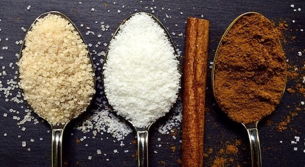 tre diversi tipi di zucchero