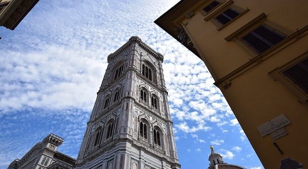 prospettiva del Campanile di Giotto a Firenze